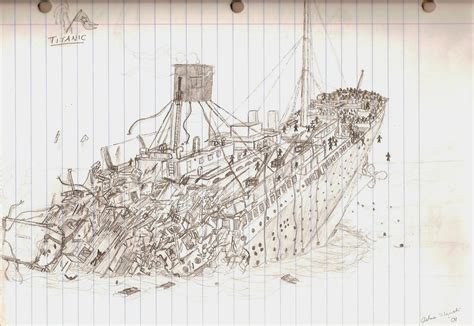 drawing in titanic|how to draw titanic wreck.